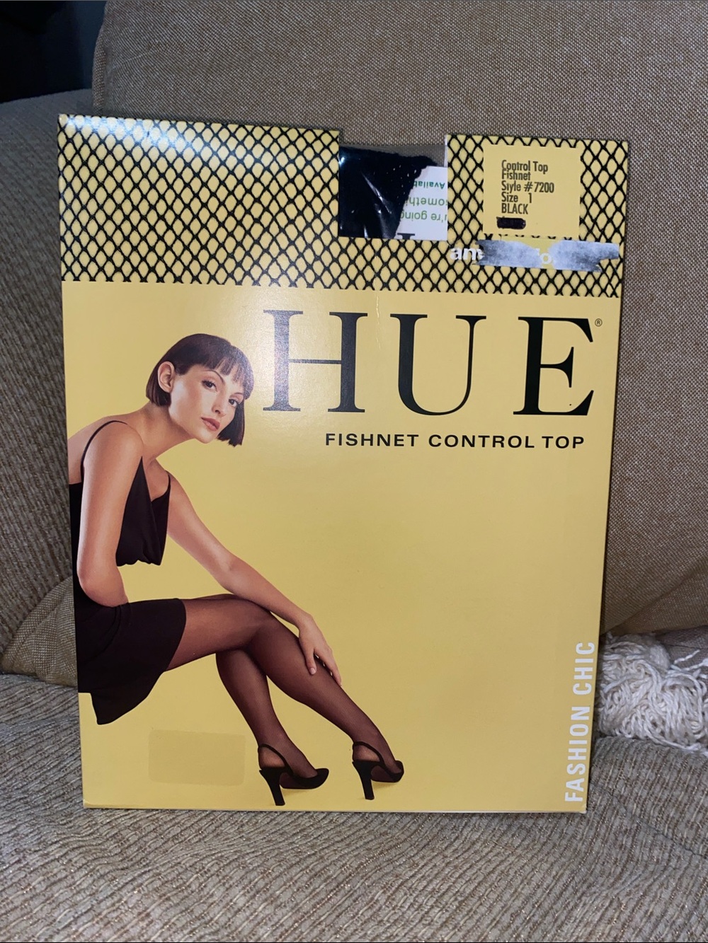 ♠️NWT HUE Black Fishnet Control Top Pantyhose